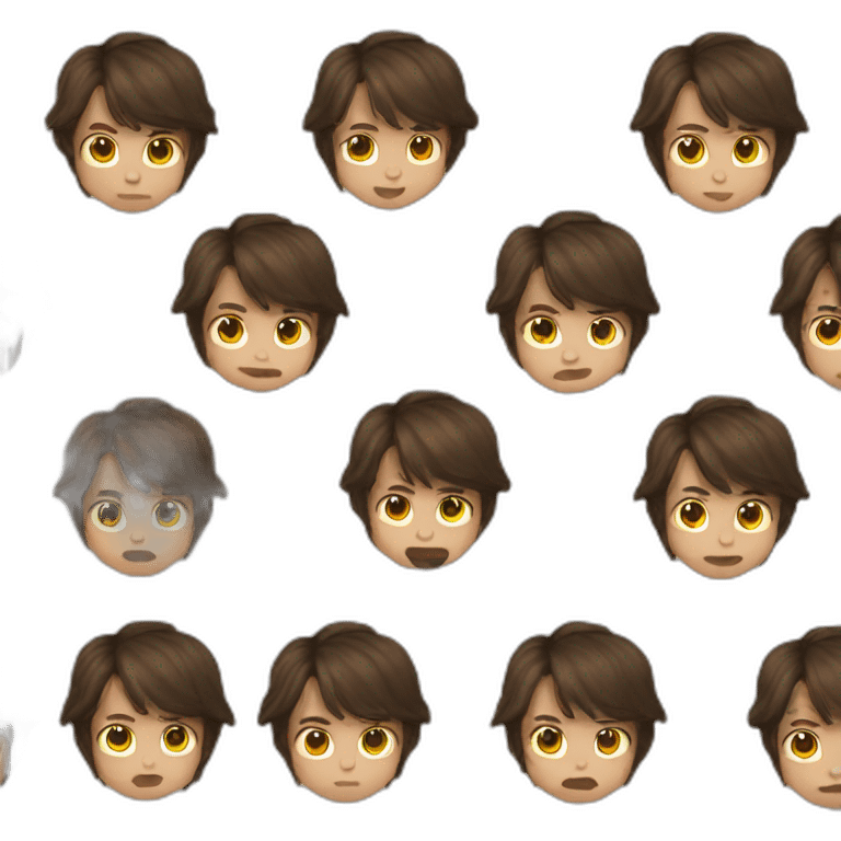 Glitch brunette boy emoji