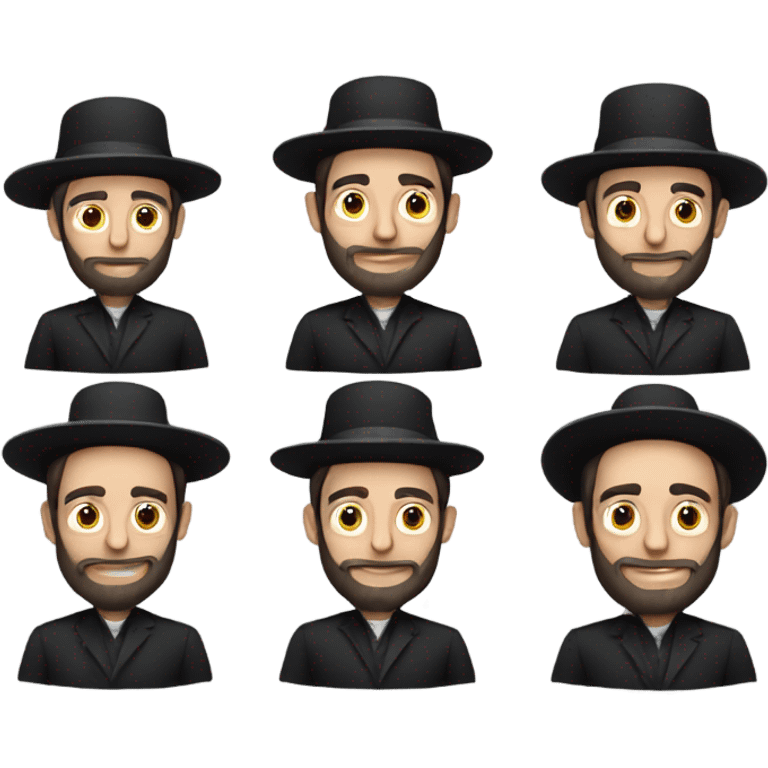 Hasidic Jewish man with peus emoji