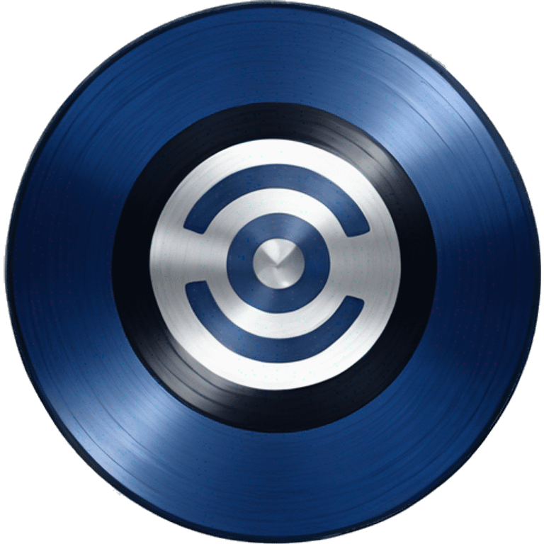 vinyl record dark blue color emoji