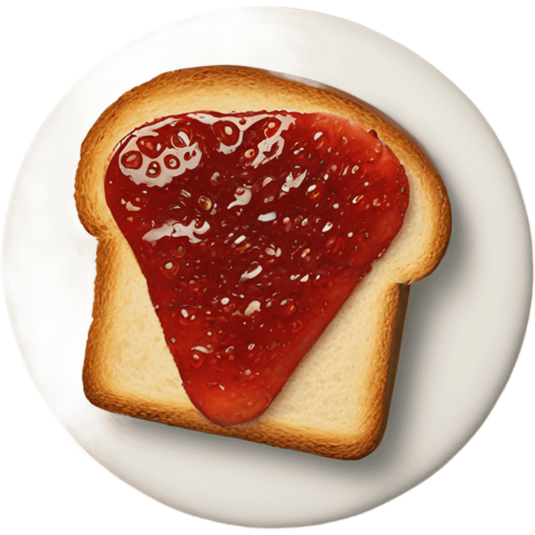 Strawberry jam on the slice bread emoji