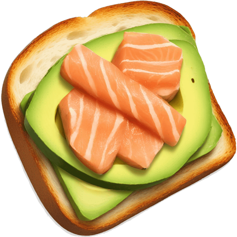 Avocado toast with salmon  emoji