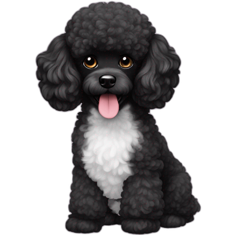 miniture black poodle emoji