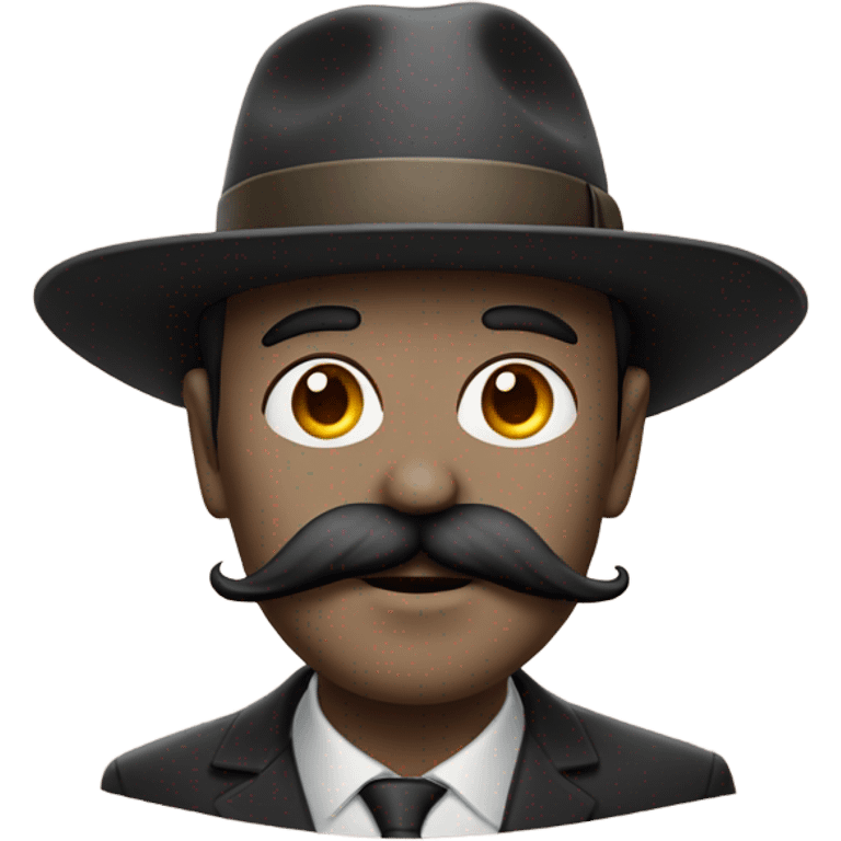 mustache with hat emoji