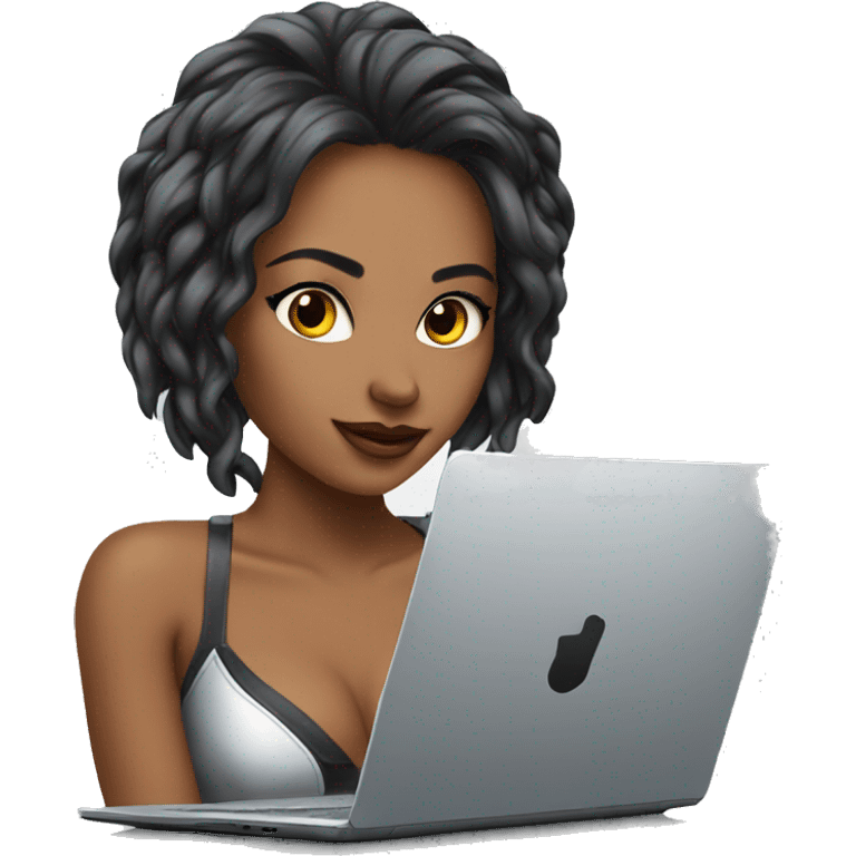 cybergirl with laptop emoji