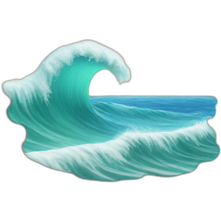 Beach with big waves emoji