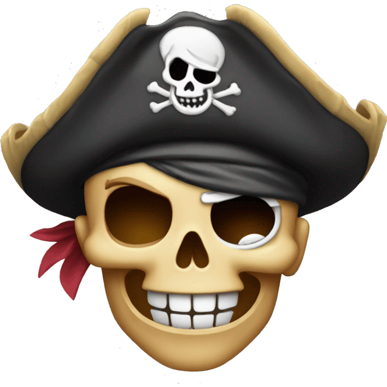 Pirate skull smiling  emoji