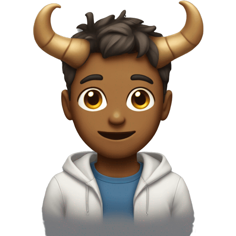 cute boy with horns emoji