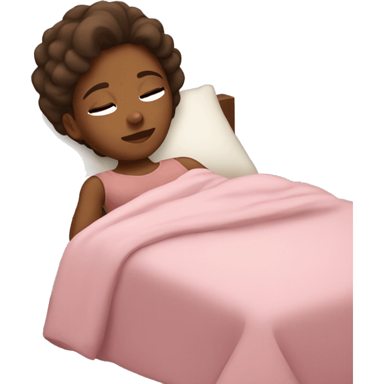 Sleep girl brown skin emoji