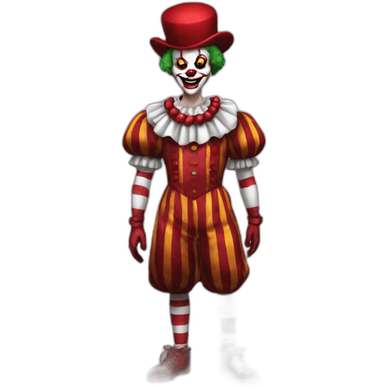 gripsou the killer clown wearing a sexy dress emoji