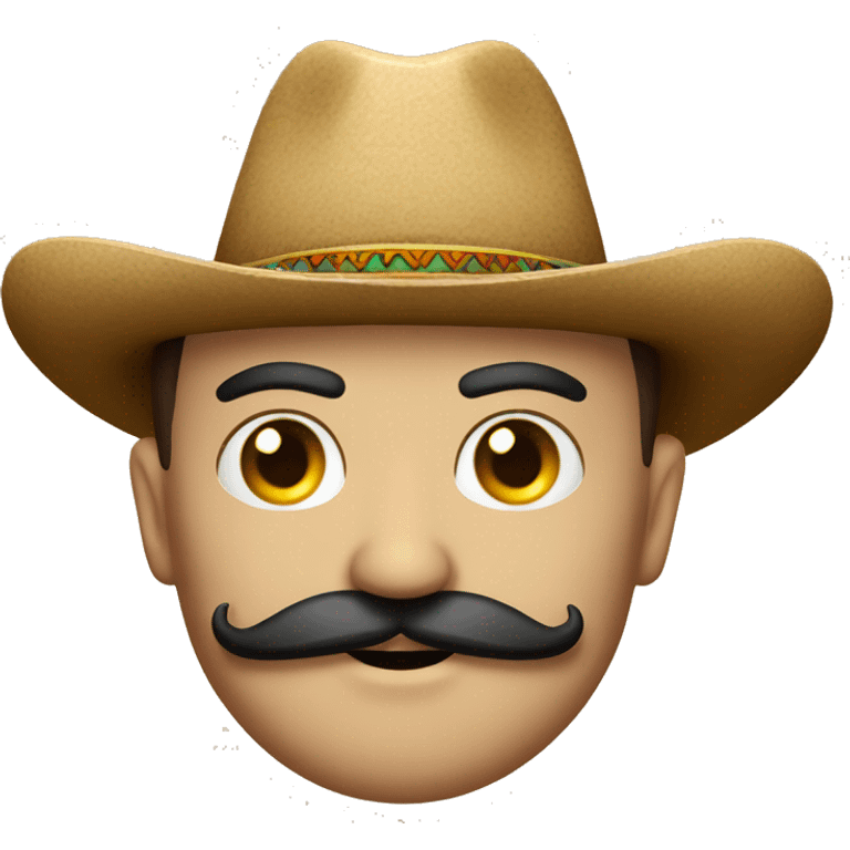 señor con bigote y sombrero emoji