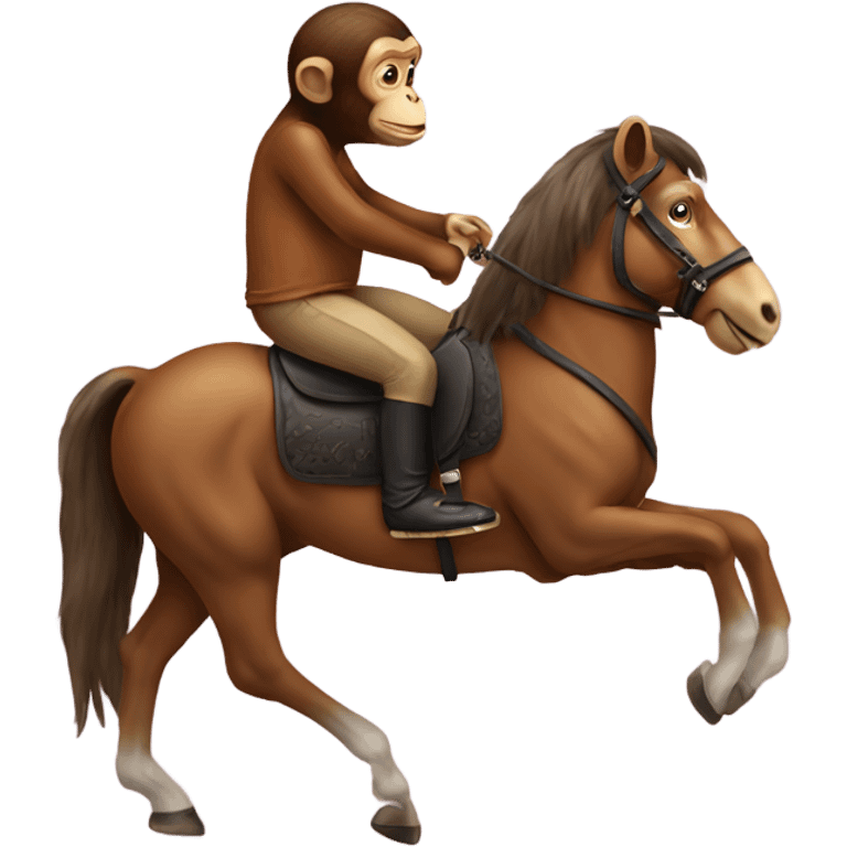 monkey on the horse emoji