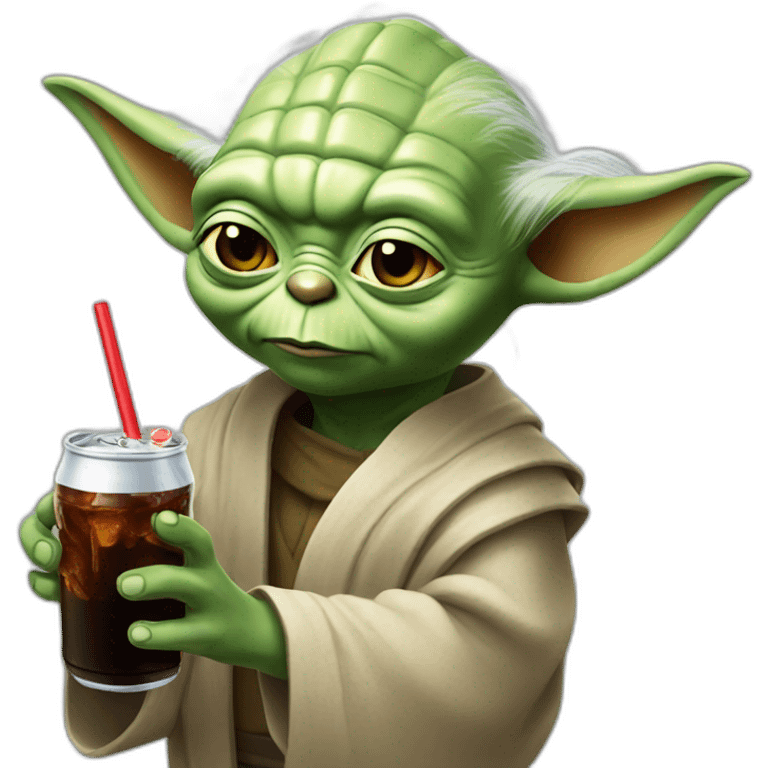 yoda drinking cola emoji