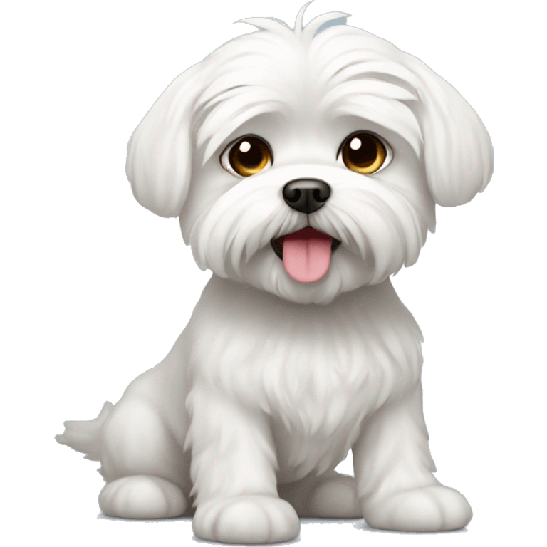 Cute Maltese dog emoji