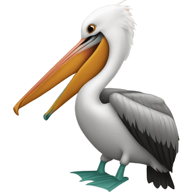 Pelican with graph emoji