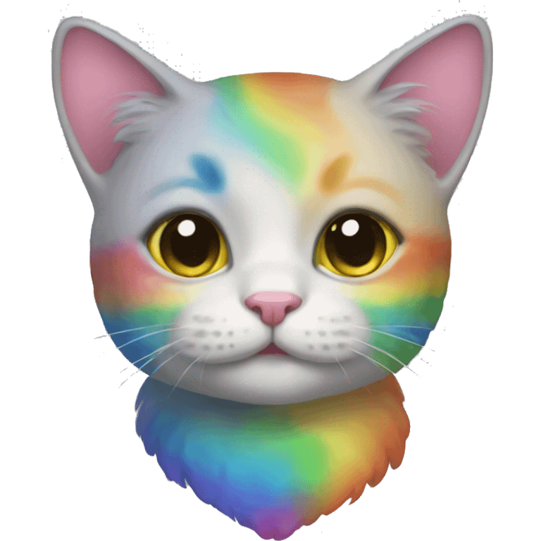 Rainbow kitty  emoji