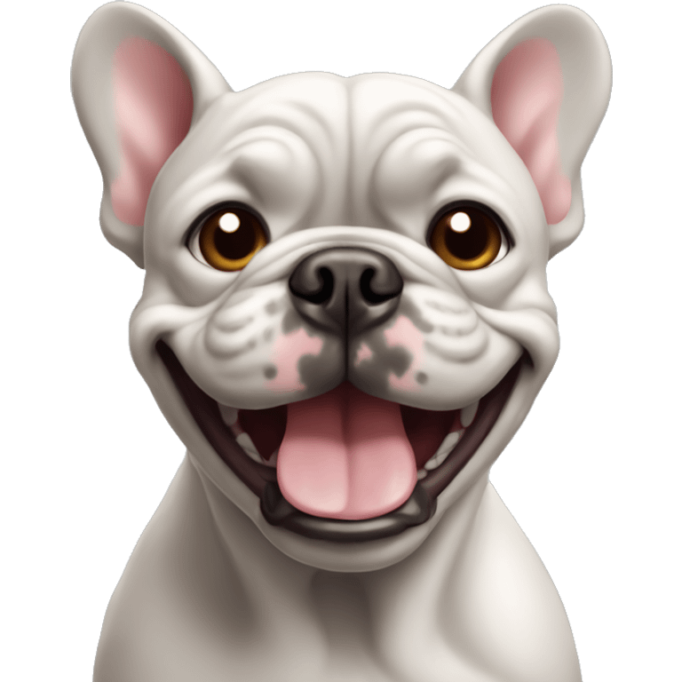 Bouledogue français gris sourire emoji