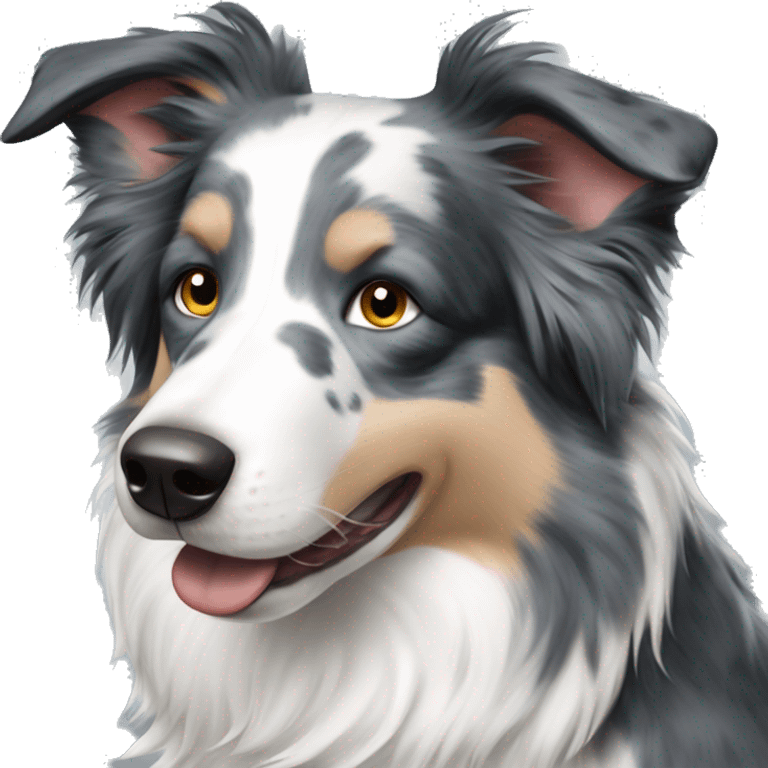 Blue Merle Border Collie  emoji