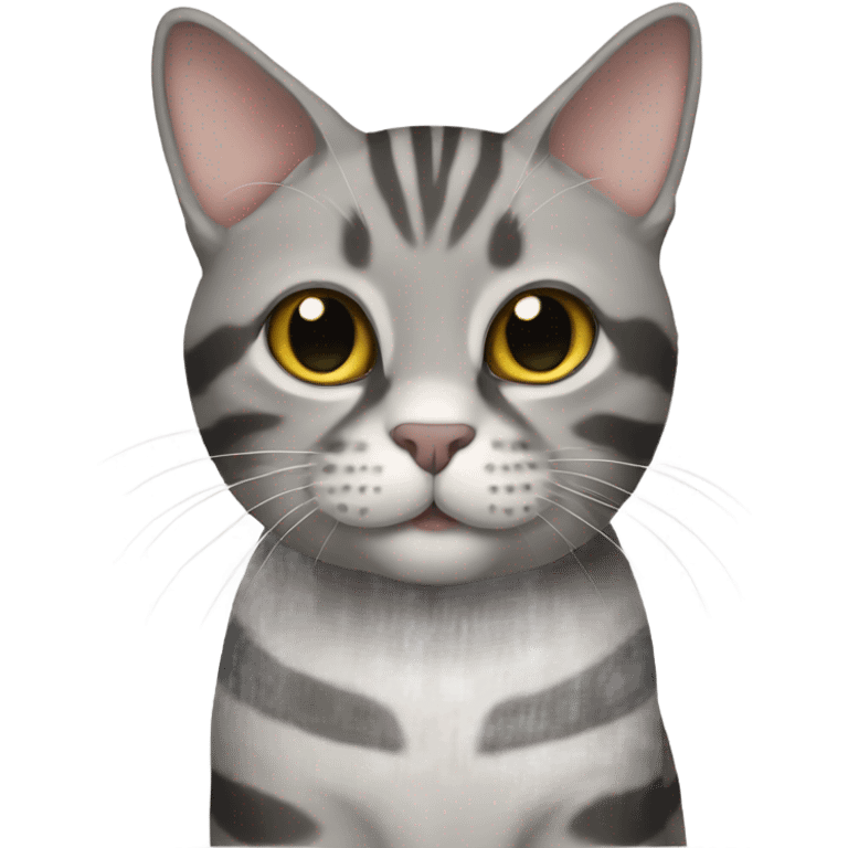 gray, striped, lop-eared cat emoji