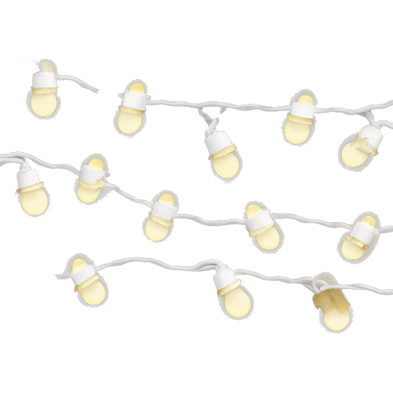 String of white and gold Christmas lights  emoji