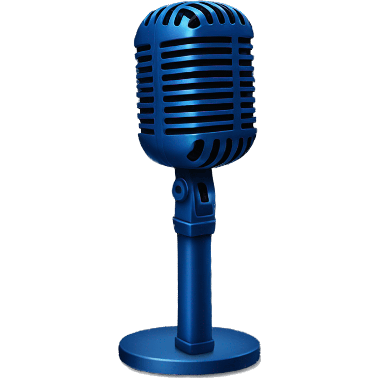 dark blue mic emoji