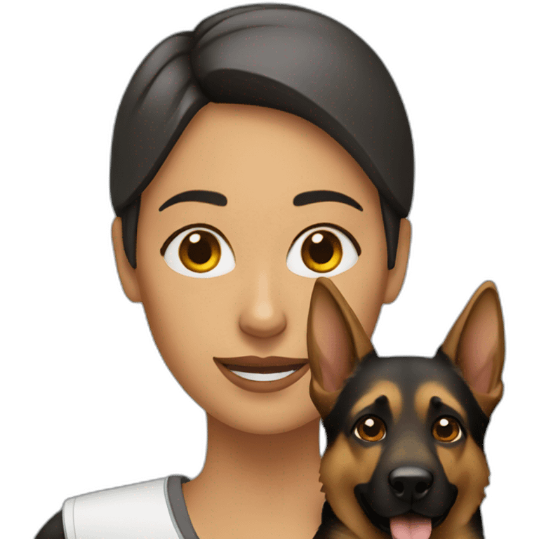 woman with german shepherd emoji