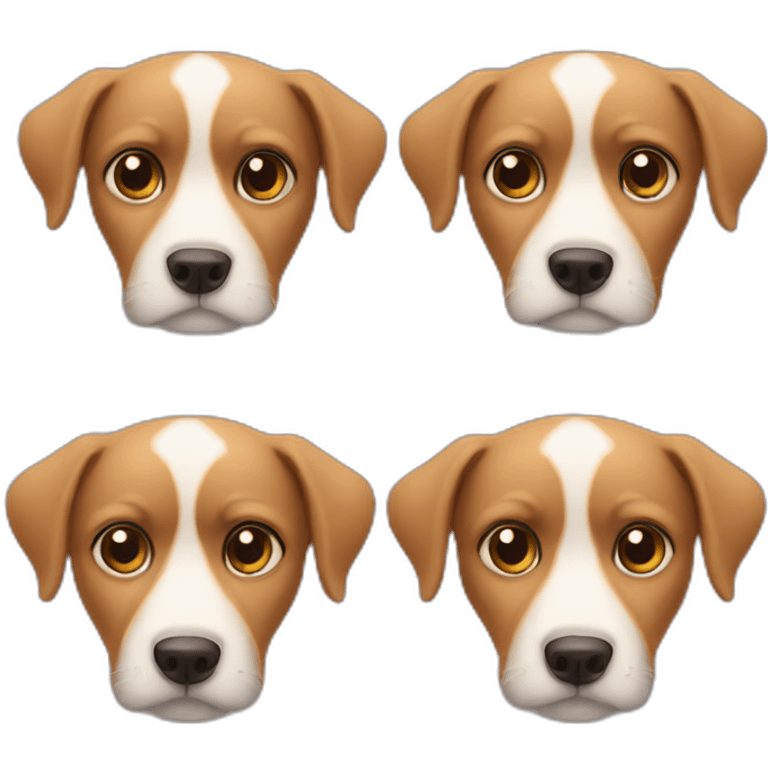 Dog with 3 heads emoji