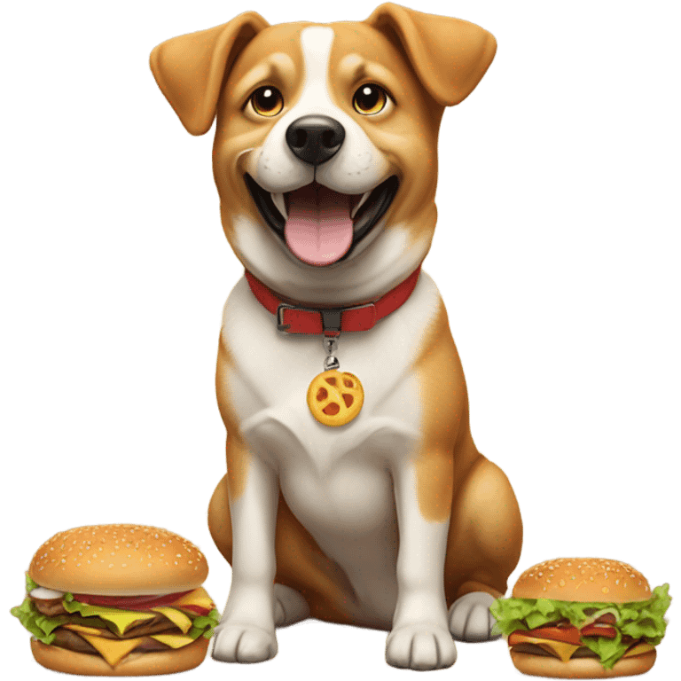 dog with burgers  emoji