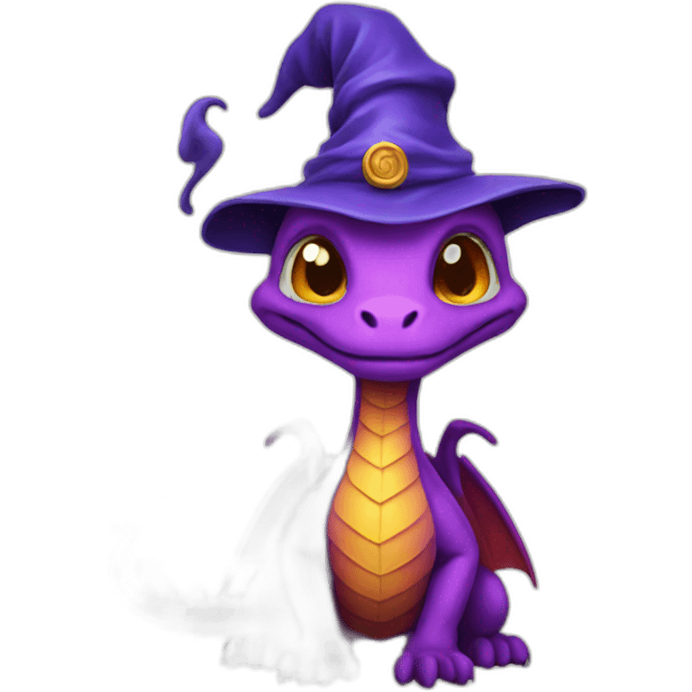 dragon with a wizard hat emoji