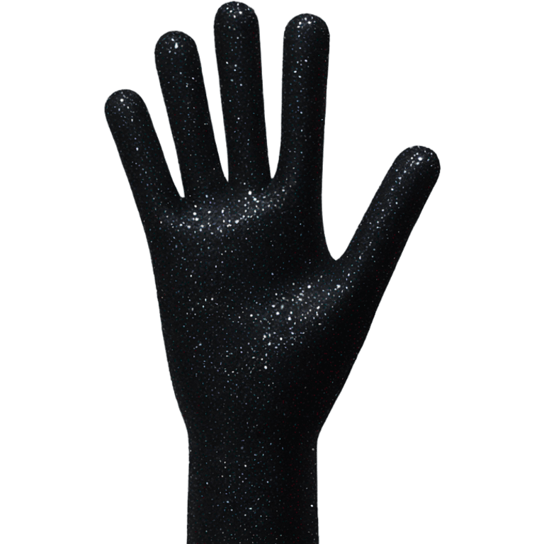 black sparkly elegant long gloves emoji