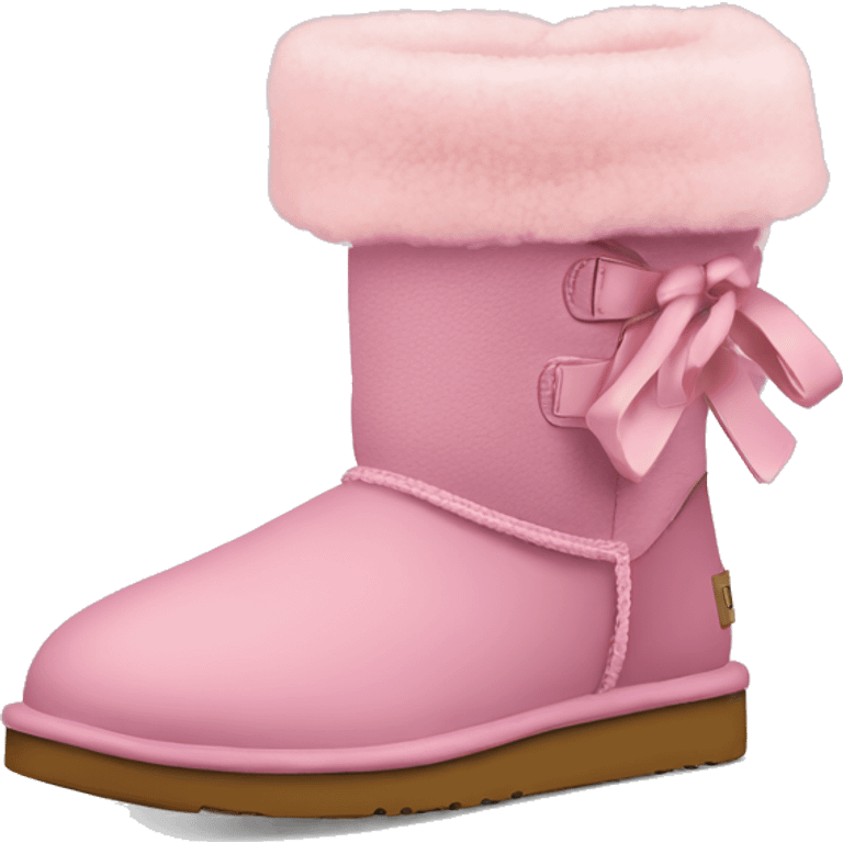 botas ugg con un lazo rosa emoji