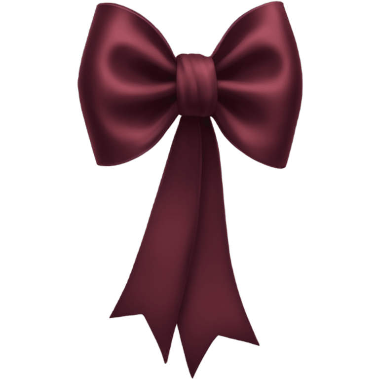 dark red silk bow emoji