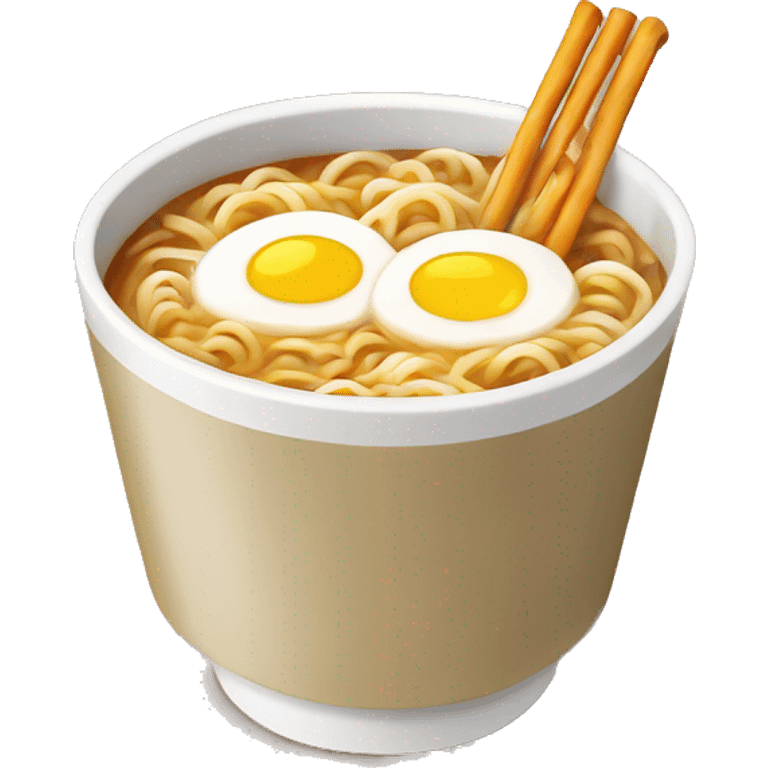 Cup of ramen with a soda emoji