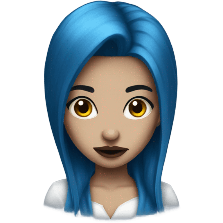 Vampire girl blue hair emoji