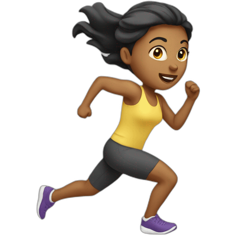 light woman running emoji