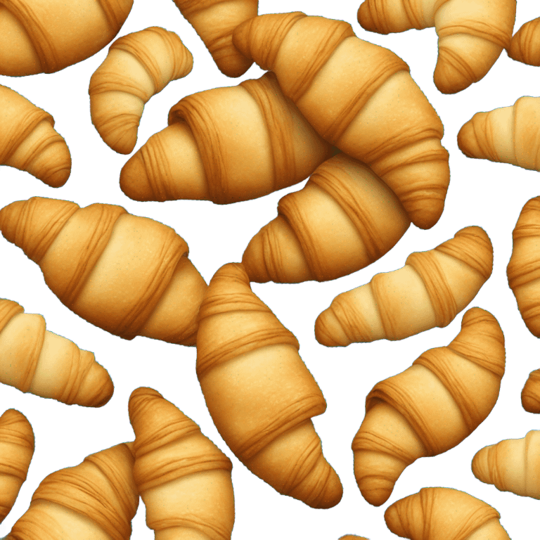 Croissants from a blue plate emoji