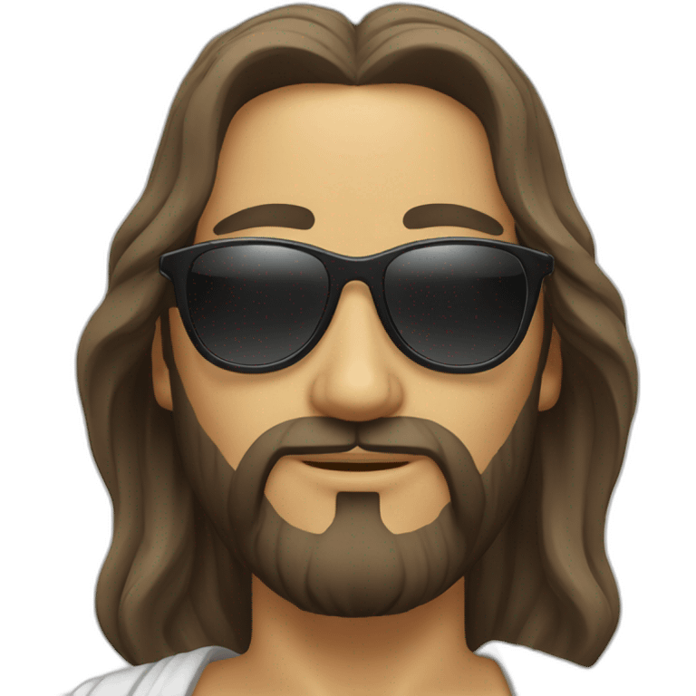 zen jesus with sunglasses realistic emoji