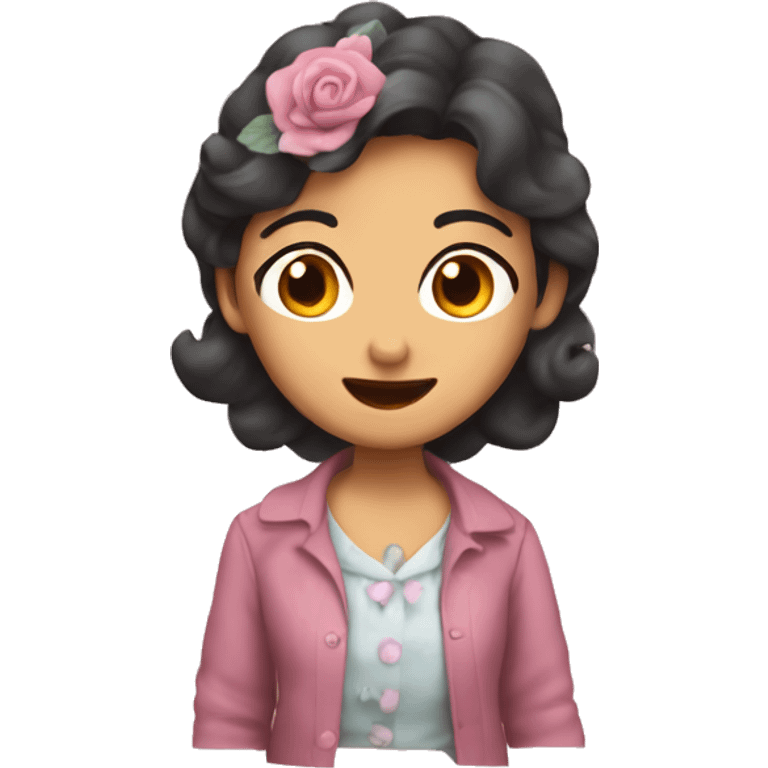 Moño rosita pastel  emoji