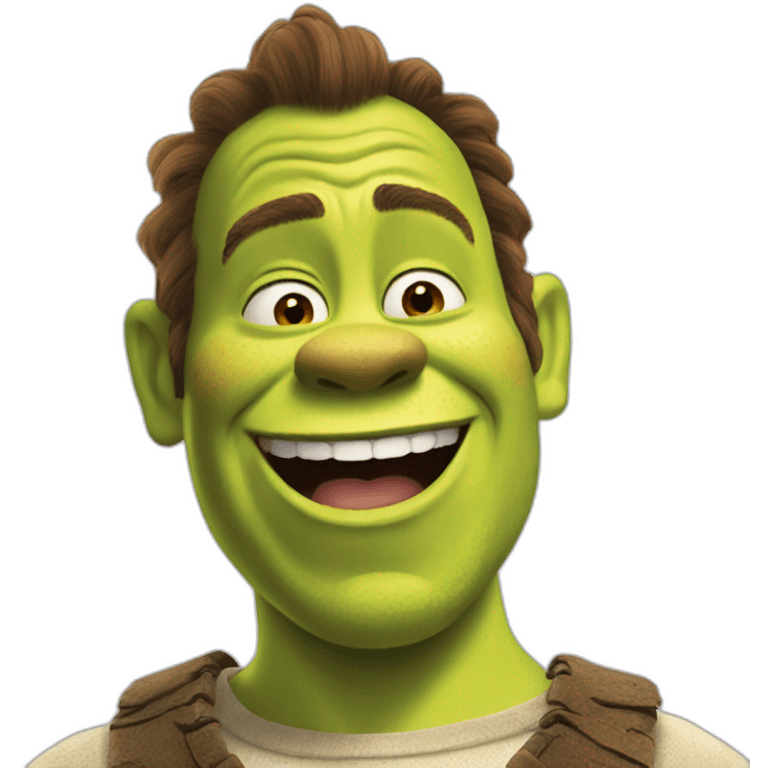 shrek laughing weird emoji