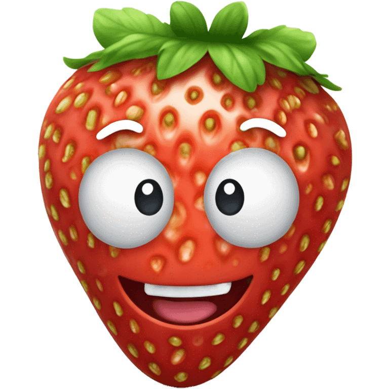 laughing strawberry  emoji