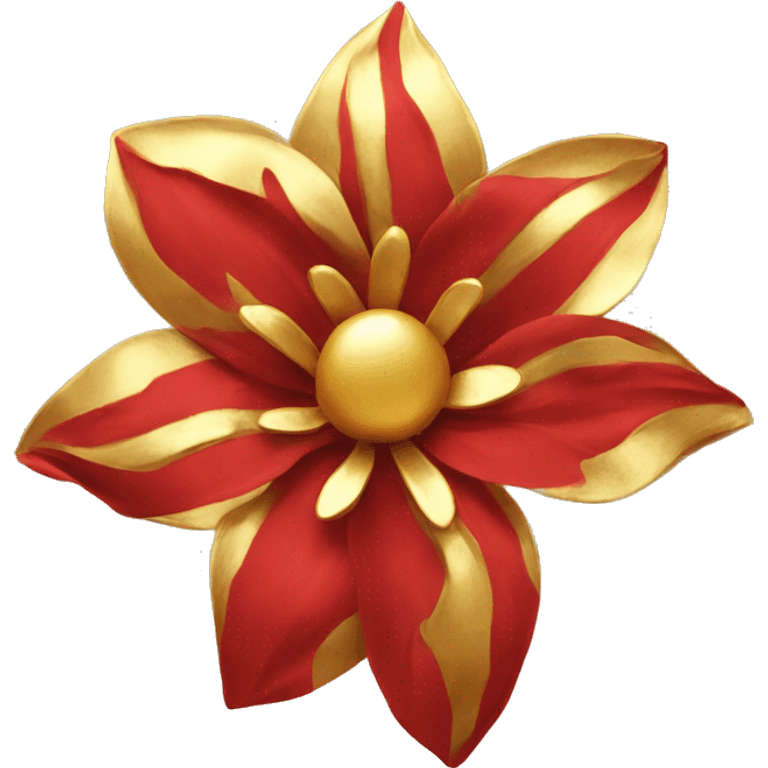 Red gold flower emoji