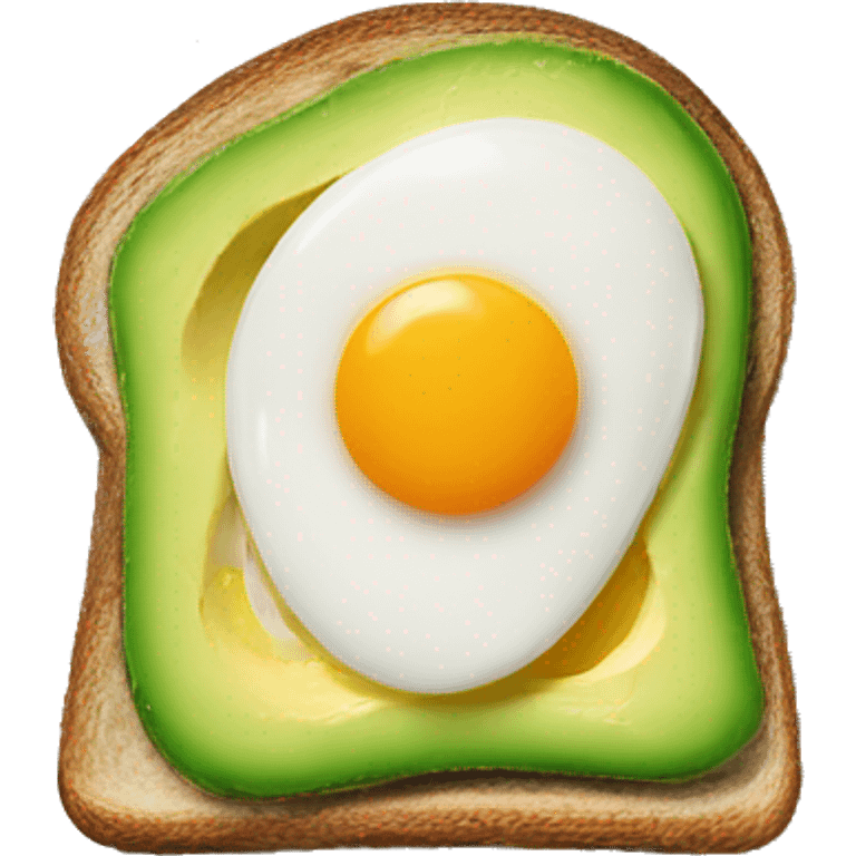 Avocado and egg on toast emoji