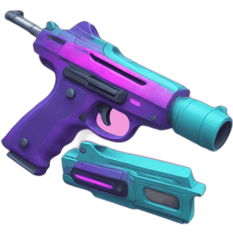 vaporwave gun emoji