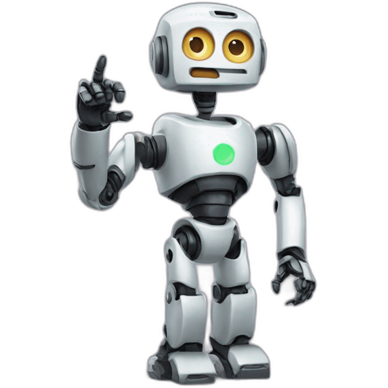 robot pointing up emoji