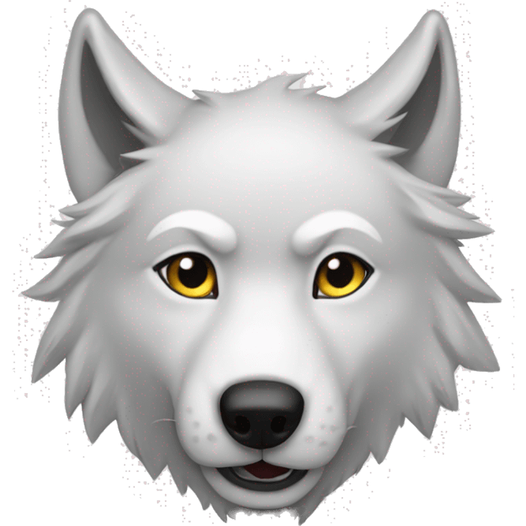 Witte wolf  emoji