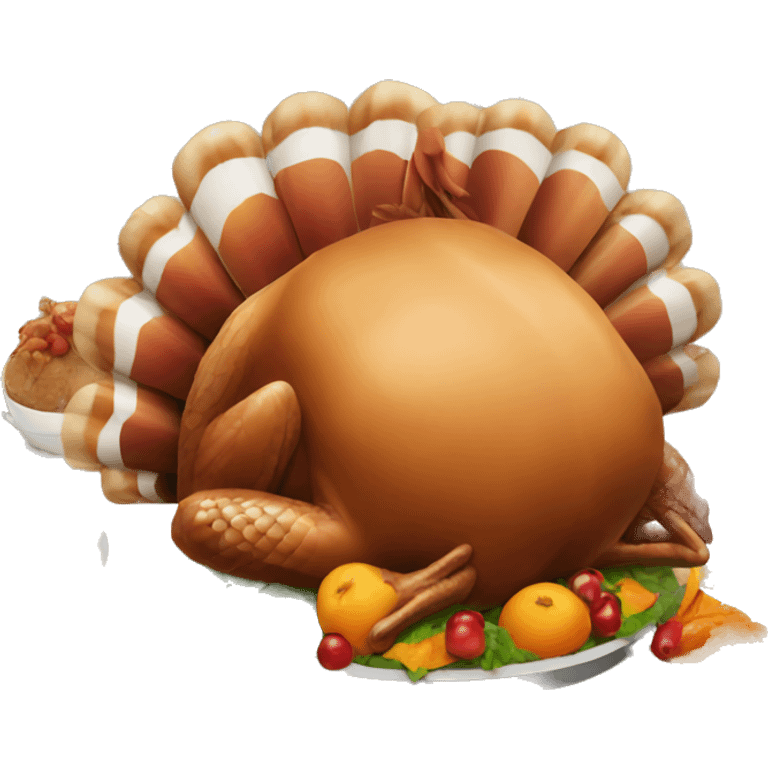 Turkey eating turkey emoji