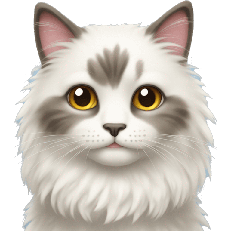 a cute fluffy cat  emoji