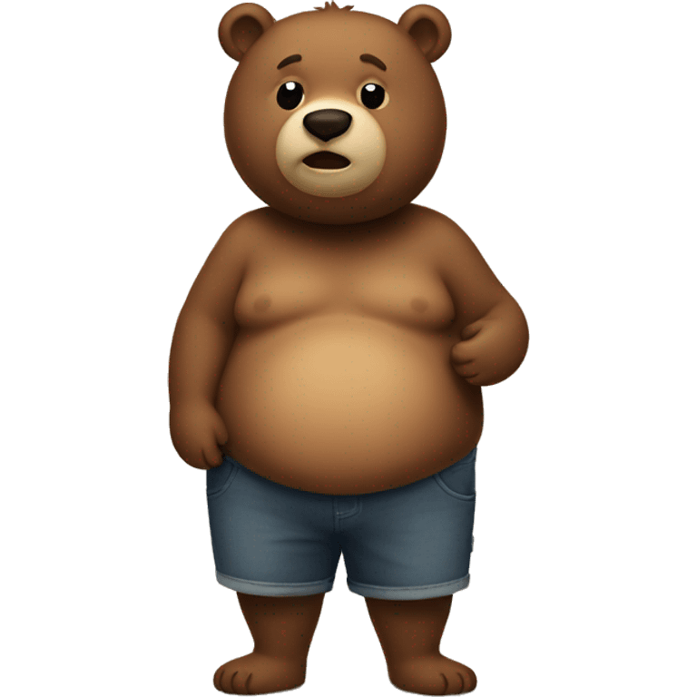 chubby bear with a belly emoji