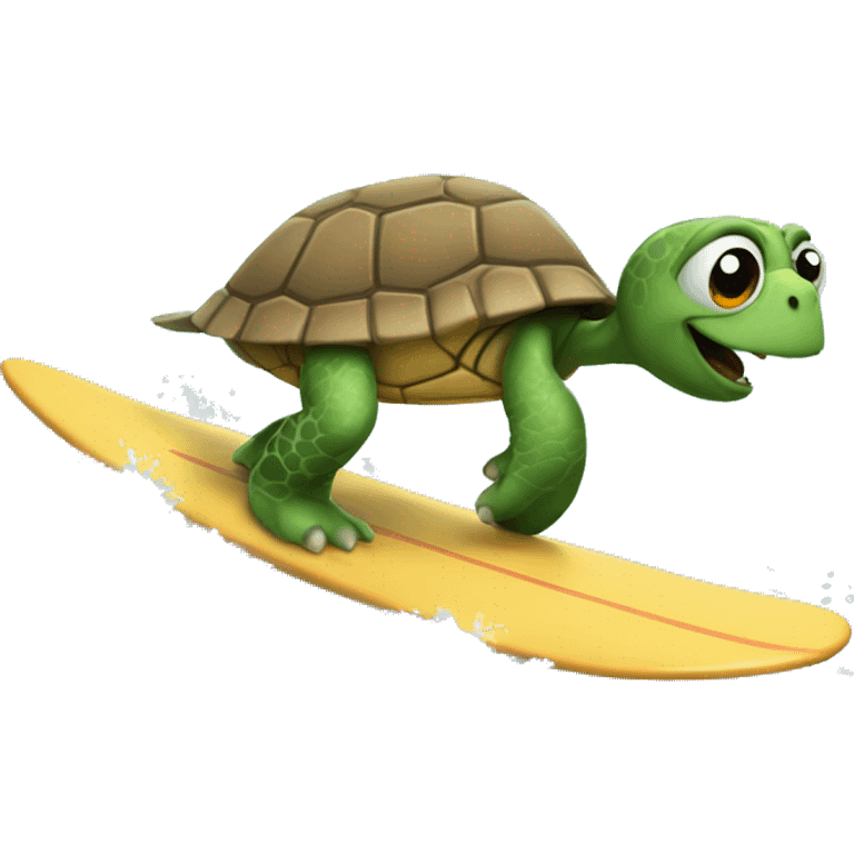 Turtle surfing  emoji