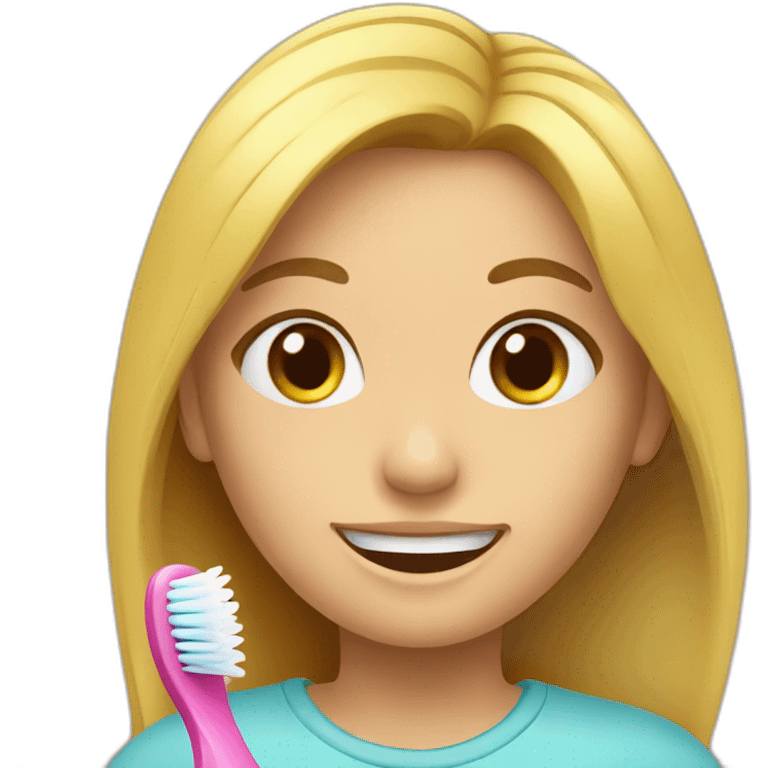 Girl Toothbrush emoji