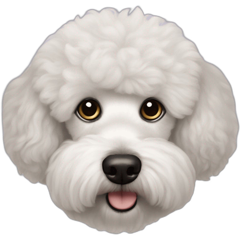 Poodle and Bichon Frise mix black emoji